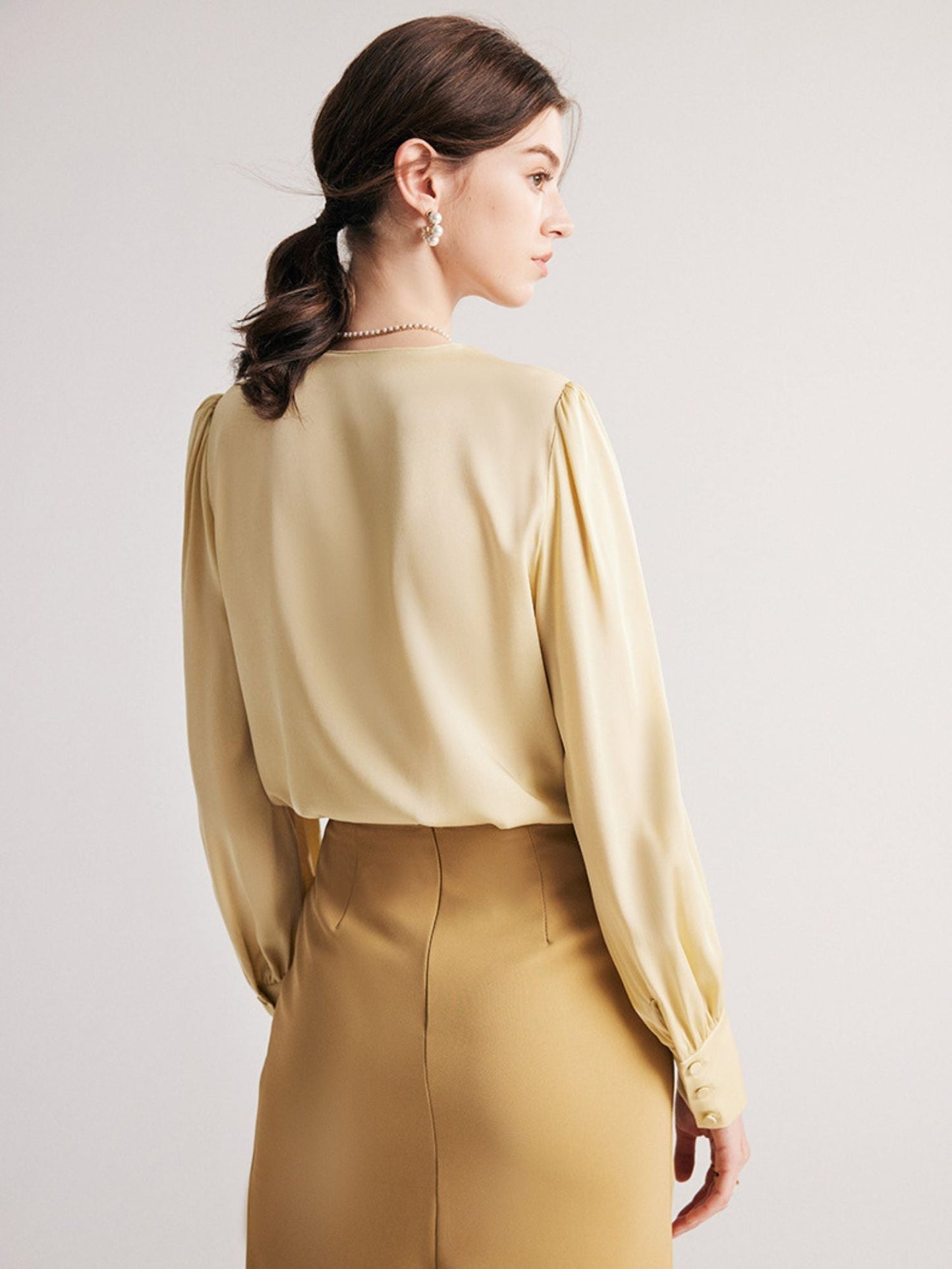 Round Neck Silk Blouse