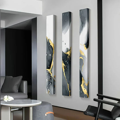 Abstract Gray Liquid Marble Canvas Art for Modern Home Decor