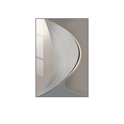 Abstract Industrial Gray Beige Canvas Wall Art for Modern Decor