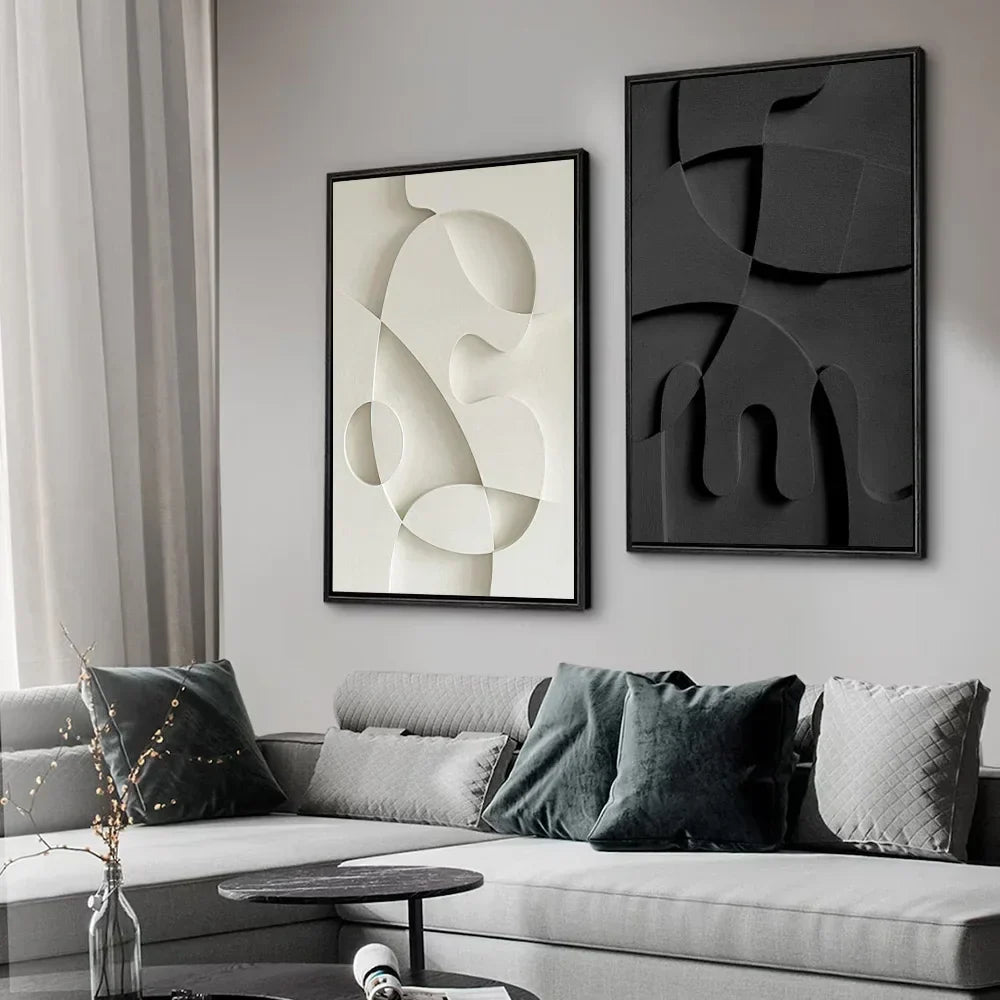 Abstract Minimalist 3D Design Canvas Wall Art for Modern Decor