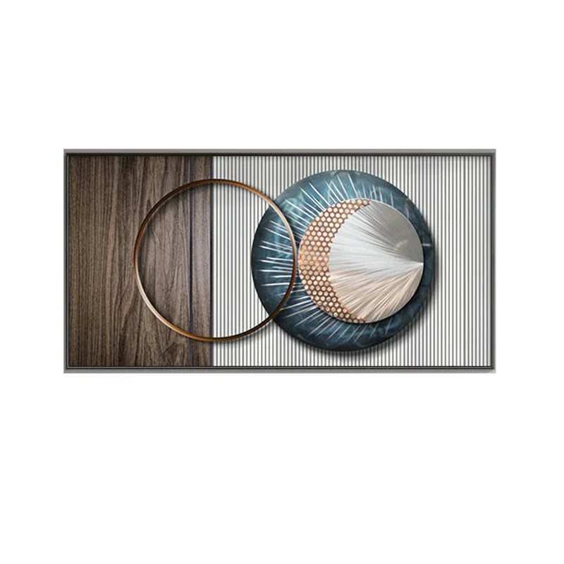 Abstract Sun & Moon Canvas Wall Art for Modern Loft Decor
