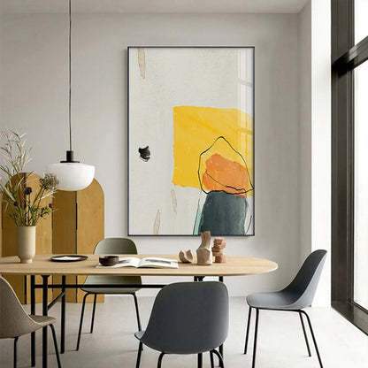 Colorful Minimalist Abstract Canvas Art for Living Room Decor