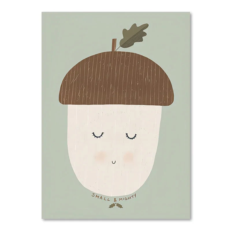 Cute Baby Animals Nursery Wall Art Canvas Prints for Kids' Room Decor