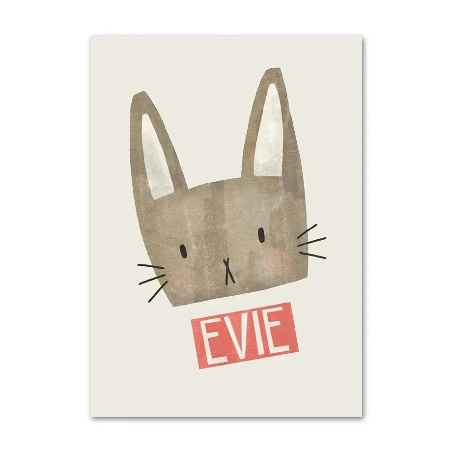 Cute Baby Animals Nursery Wall Art Canvas Prints for Kids' Room Decor