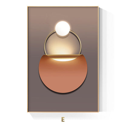 Golden Ring Abstract Wall Art Canvas Print for Luxury Home Decor