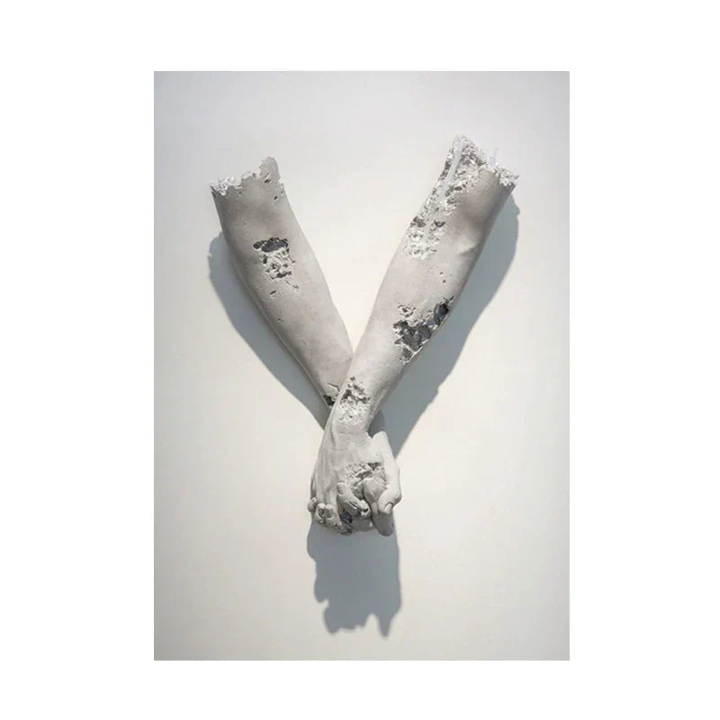 Minimalist Abstract Iron Statue Wall Art Canvas Print for Home Decor