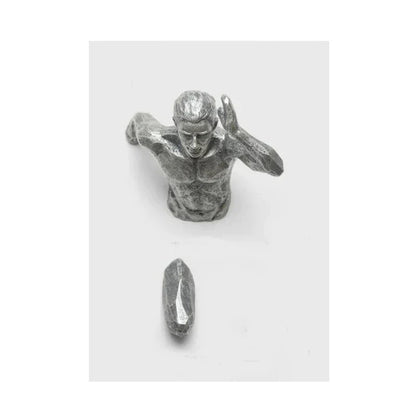 Minimalist Abstract Iron Statue Wall Art Canvas Print for Home Decor