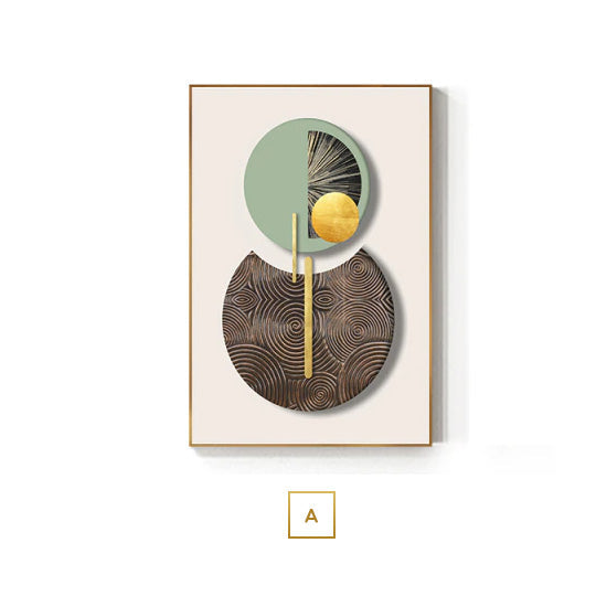 Minimalist Geometric Circles Canvas Wall Art for Modern Home Decor