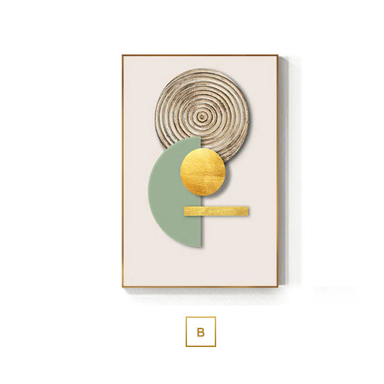 Minimalist Geometric Circles Canvas Wall Art for Modern Home Decor