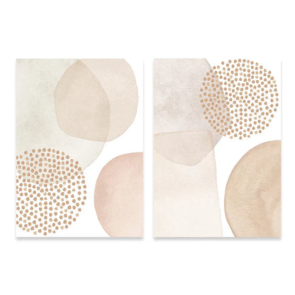 Minimalist Pink Beige Abstract Canvas Prints for Nordic Home Decor