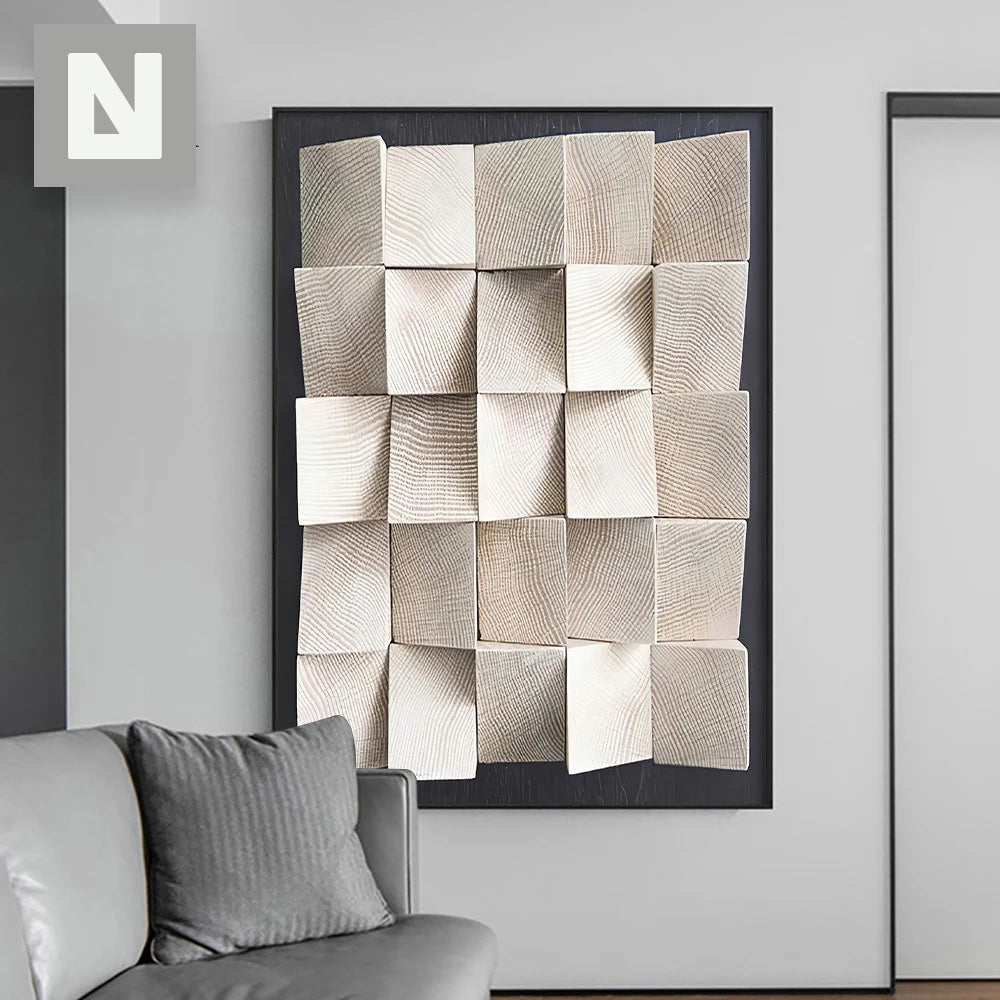 Modern Abstract 3D Effect Canvas Wall Art for Living Room & Bedroom