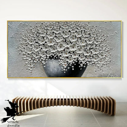 Modern Abstract Flower Tree Canvas Art for Living Room & Office Decor