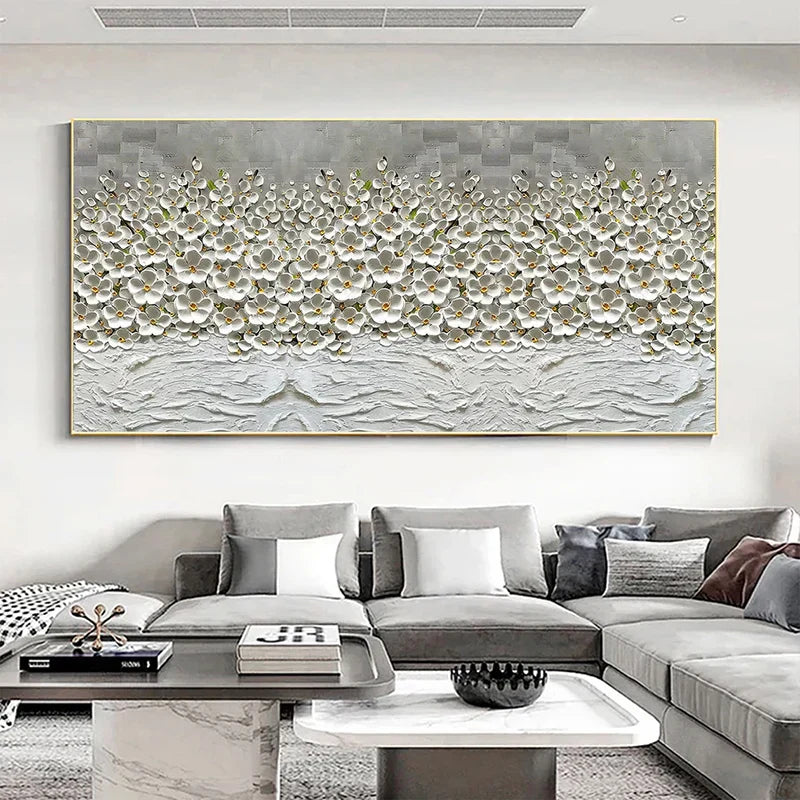 Modern Abstract Flower Tree Canvas Art for Living Room & Office Decor