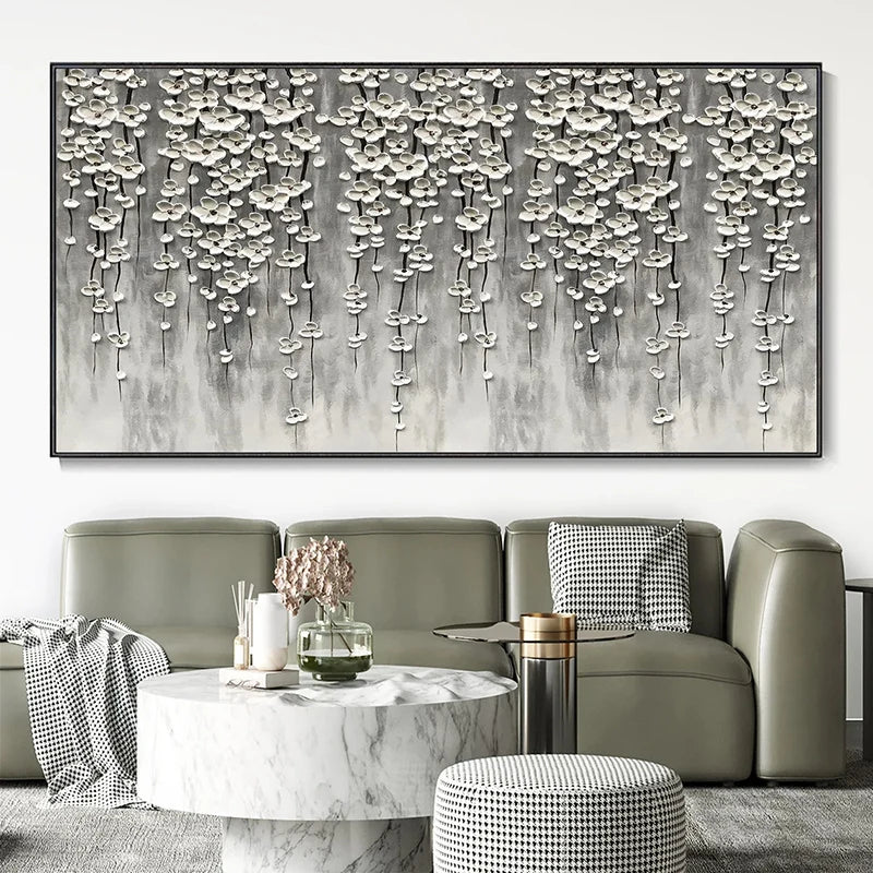 Modern Abstract Flower Tree Canvas Art for Living Room & Office Decor