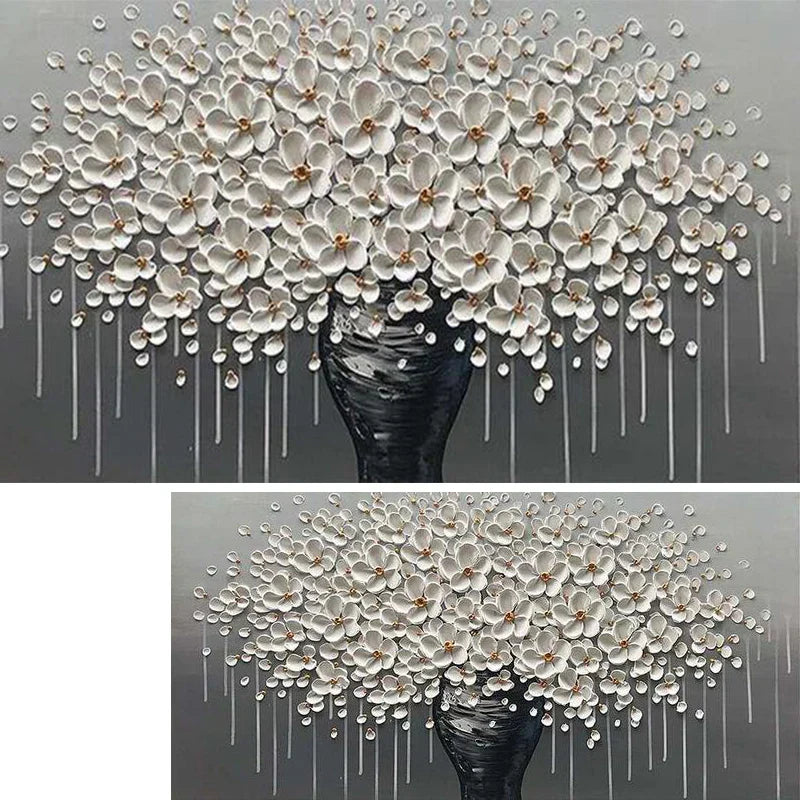 Modern Abstract Flower Tree Canvas Art for Living Room & Office Decor