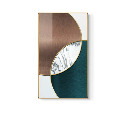 Modern Abstract Geometric Circles Canvas Art for Luxury Home Decor