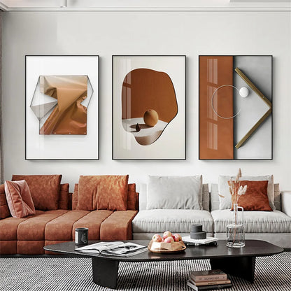 Modern Abstract Geometry Canvas Wall Art for Luxury Interiors