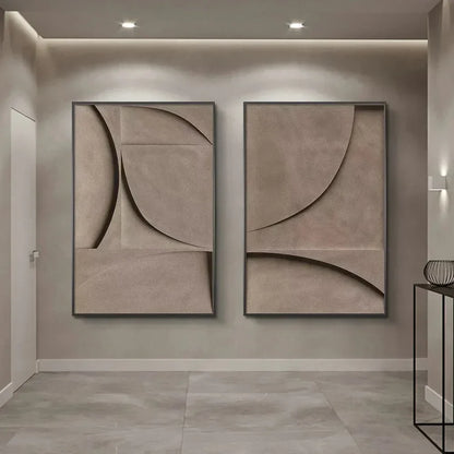 Modern Minimalist Geometric Lines Canvas Wall Art for Living Room