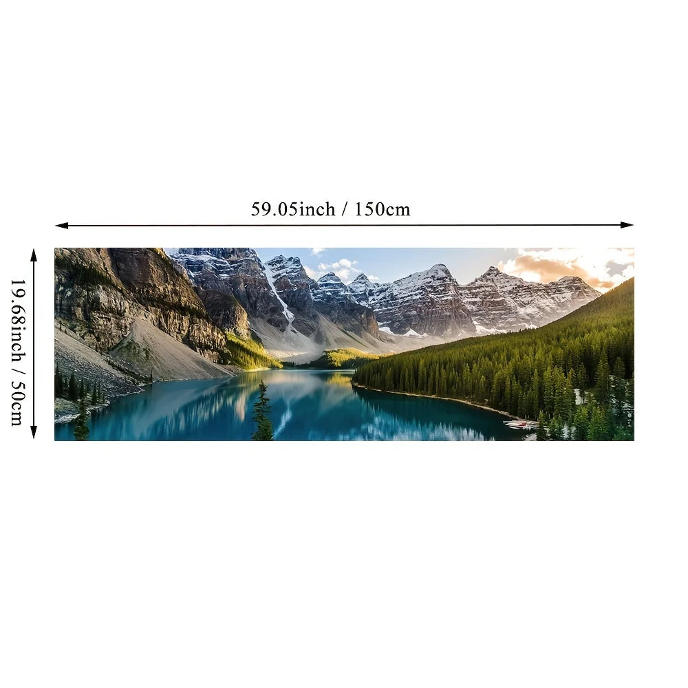 Mountain Lakes Forest Wilderness Canvas Wall Art for Living Room Decor