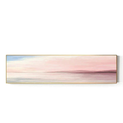 Pastel Blue Pink Purple Abstract Landscape Canvas Wall Art for Bedroom