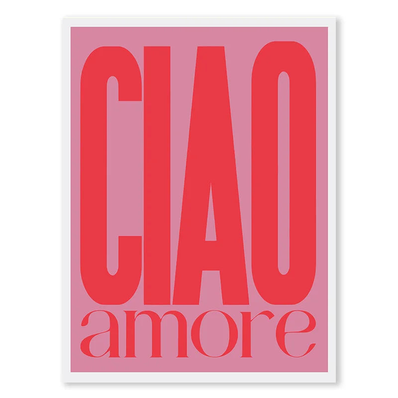 Pink Retro Love Quote Canvas Wall Art for Bedroom & Living Room Decor
