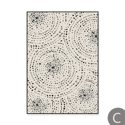 Sun Sea Circles Minimalist Line Art Canvas Prints for Modern Decor
