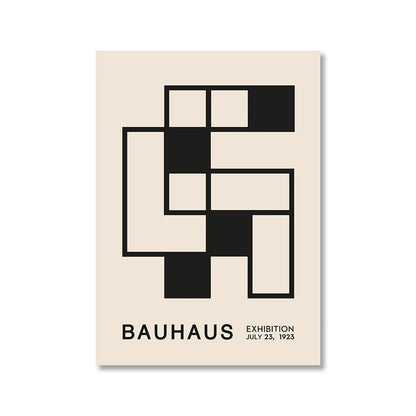 Vintage Retro Geometric Bauhaus Canvas Print Wall Art for Home Decor