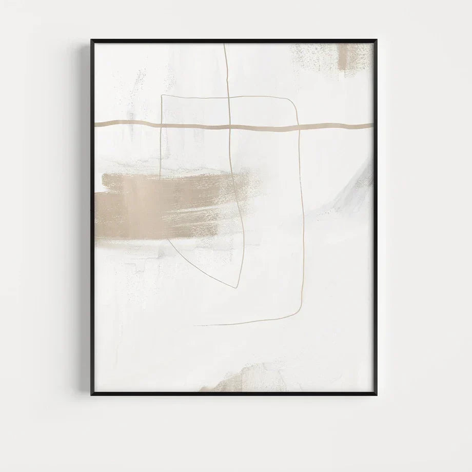 Absolute Minimal Beige White Abstract Wall Art Fine Art Canvas Prints Simple Artworks For Modern Apartment Living Room Art For Contemporary Decor | Kunsthaus Atelier-Homeandso