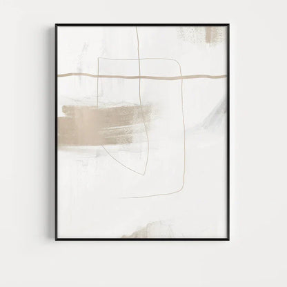 Absolute Minimal Beige White Abstract Wall Art Fine Art Canvas Prints Simple Artworks For Modern Apartment Living Room Art For Contemporary Decor | Kunsthaus Atelier-Homeandso