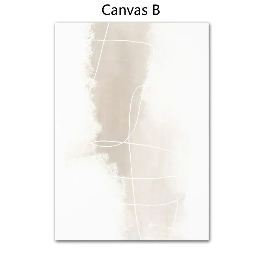 Absolute Minimal Beige White Abstract Wall Art Fine Art Canvas Prints Simple Artworks For Modern Apartment Living Room Art For Contemporary Decor | Kunsthaus Atelier-Homeandso