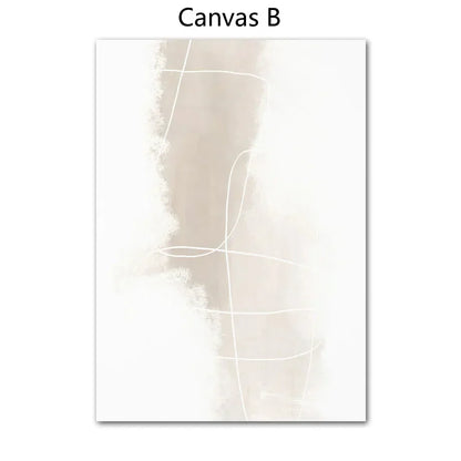 Absolute Minimal Beige White Abstract Wall Art Fine Art Canvas Prints Simple Artworks For Modern Apartment Living Room Art For Contemporary Decor | Kunsthaus Atelier-Homeandso