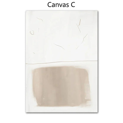 Absolute Minimal Beige White Abstract Wall Art Fine Art Canvas Prints Simple Artworks For Modern Apartment Living Room Art For Contemporary Decor | Kunsthaus Atelier-Homeandso