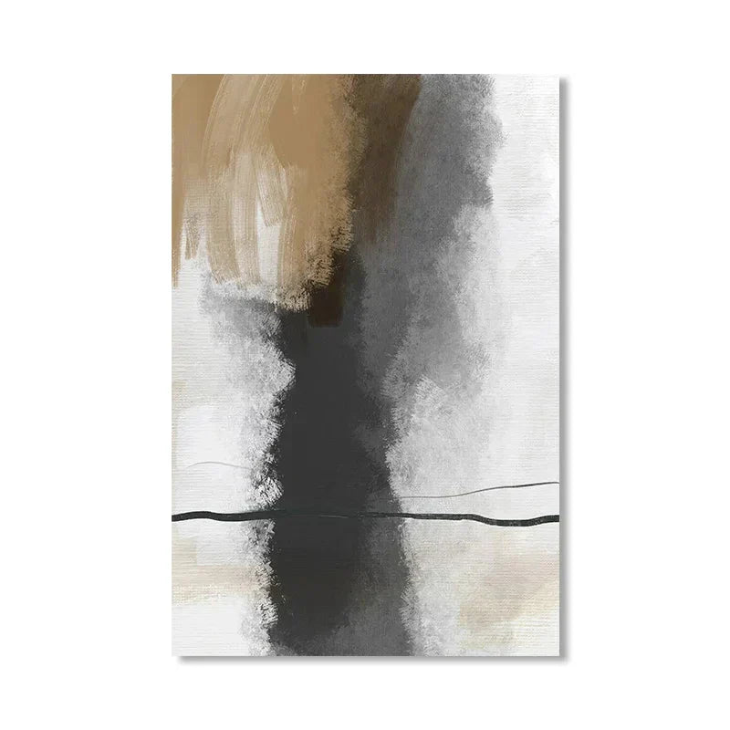Beige Gray Black Scandinavian Abstract Wall Art Fine Art Canvas Prints Beige Grey Pictures For Minimalist Living Room Art For Contemporary Interiors | Kunsthaus Atelier-Homeandso