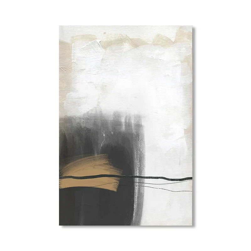 Beige Gray Black Scandinavian Abstract Wall Art Fine Art Canvas Prints Beige Grey Pictures For Minimalist Living Room Art For Contemporary Interiors | Kunsthaus Atelier-Homeandso