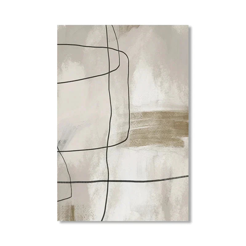 Beige Gray Black Scandinavian Abstract Wall Art Fine Art Canvas Prints Beige Grey Pictures For Minimalist Living Room Art For Contemporary Interiors | Kunsthaus Atelier-Homeandso
