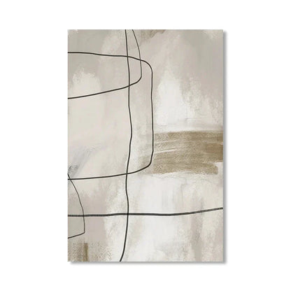 Beige Gray Black Scandinavian Abstract Wall Art Fine Art Canvas Prints Beige Grey Pictures For Minimalist Living Room Art For Contemporary Interiors | Kunsthaus Atelier-Homeandso