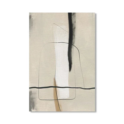 Beige Gray Black Scandinavian Abstract Wall Art Fine Art Canvas Prints Beige Grey Pictures For Minimalist Living Room Art For Contemporary Interiors | Kunsthaus Atelier-Homeandso