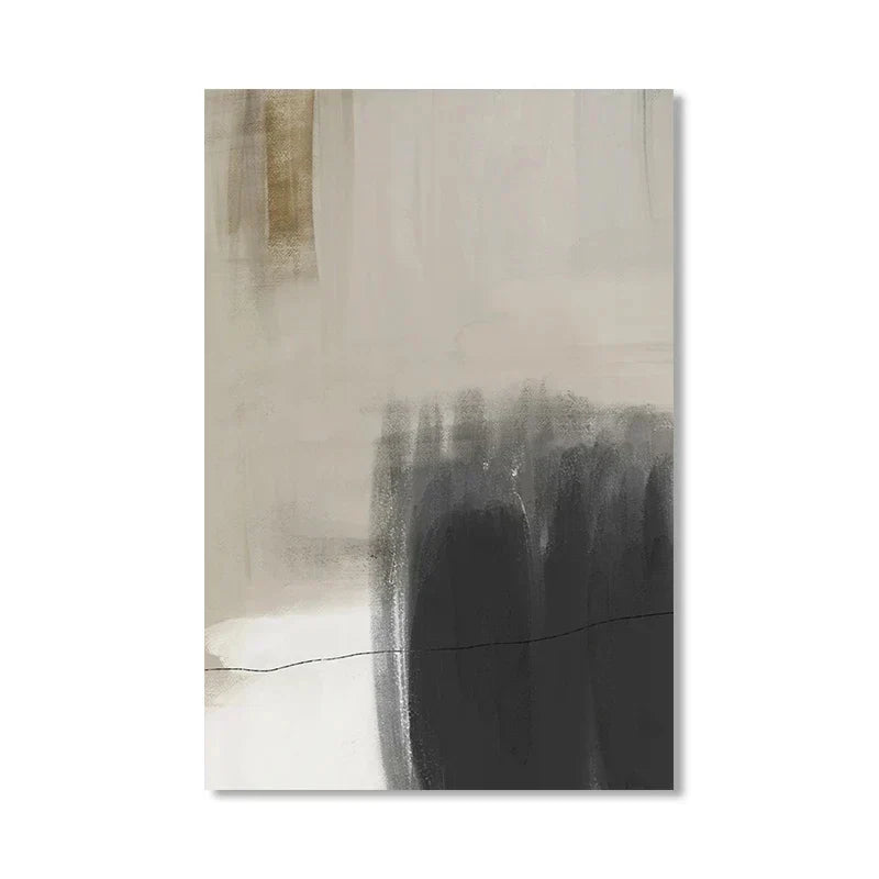 Beige Gray Black Scandinavian Abstract Wall Art Fine Art Canvas Prints Beige Grey Pictures For Minimalist Living Room Art For Contemporary Interiors | Kunsthaus Atelier-Homeandso
