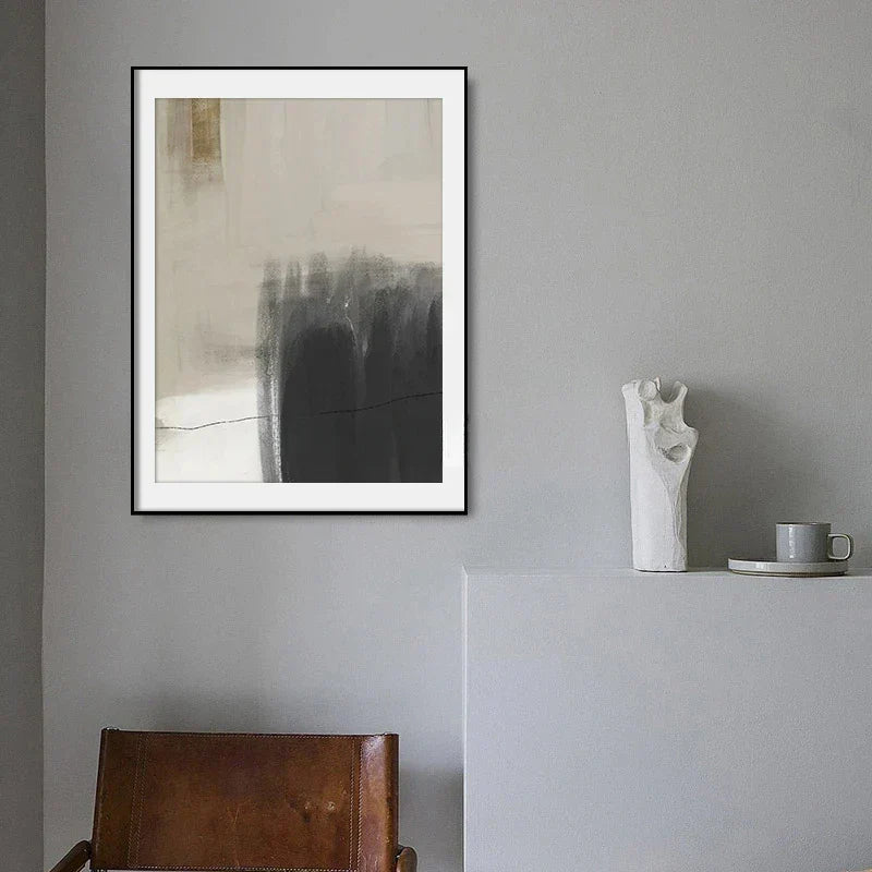 Beige Gray Black Scandinavian Abstract Wall Art Fine Art Canvas Prints Beige Grey Pictures For Minimalist Living Room Art For Contemporary Interiors | Kunsthaus Atelier-Homeandso