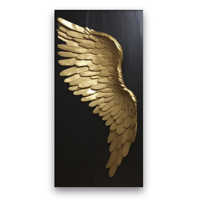 Big Sizes Golden Dream Angel Wings Wall Art Fine Art Canvas Prints Pictures For Modern Apartment Living Room Light Luxury Boutique Fashion House Art Decor | Kunsthaus Atelier-Homeandso