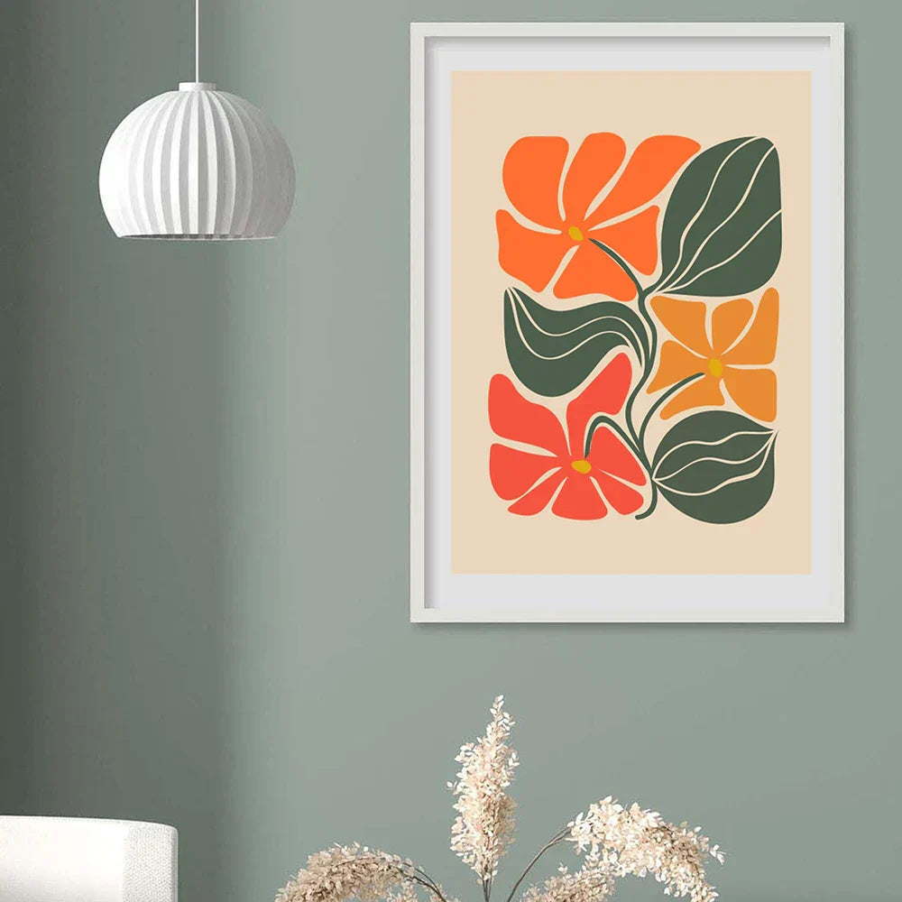 Bright Colorful Botanical Abstract Wall Art Fine Art Canvas Prints Vibrant Color Pictures For Modern Home Living Room Bedroom Art Decor | Kunsthaus Atelier-Homeandso