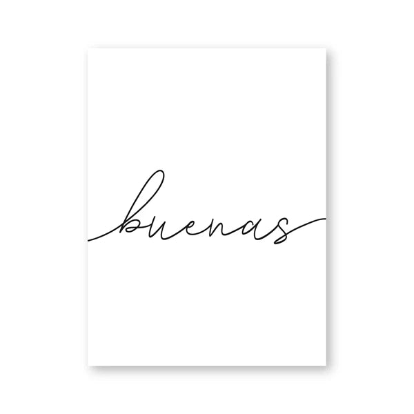 Buenas Noches Good Night Spanish Quotes Post Simple Black White Quotations Wall Art Fine Art Canvas Prints Minimalist Nordic Pictures For Bedroom | Kunsthaus Atelier-Homeandso