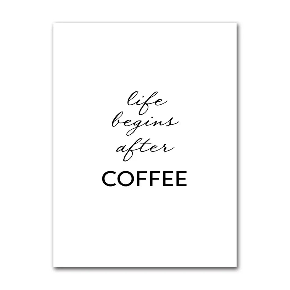 Coffee Connoisseur Wall Art Fine Art Canvas Prints Black White Coffee Menu Poster Pictures For Kitchen Diner Coffee Shop Cafe Art Decor | Kunsthaus Atelier-Homeandso