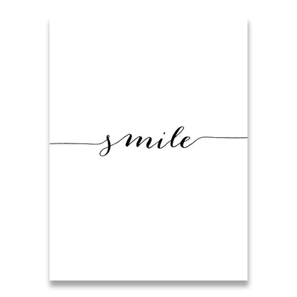 Daily Inspiration Words Wall Art Fine Art Canvas Prints Love Smile Sweet Dreams Quotations Posters Black White Pictures For Living Room Bedroom Art Decor | Kunsthaus Atelier-Homeandso