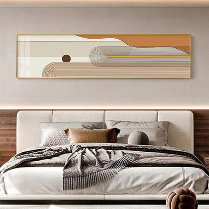 Geometric Curved Lines Earthy Tones Wall Art Fine Art Canvas Prints Modern Wide Format Pictures For Living Room Above The Sofa Art For Above The Bed | Kunsthaus Atelier-Homeandso