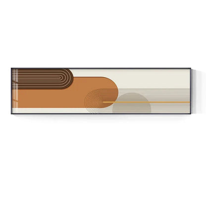 Geometric Curved Lines Earthy Tones Wall Art Fine Art Canvas Prints Modern Wide Format Pictures For Living Room Above The Sofa Art For Above The Bed | Kunsthaus Atelier-Homeandso