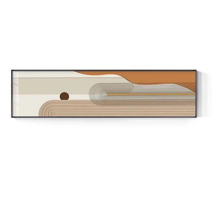 Geometric Curved Lines Earthy Tones Wall Art Fine Art Canvas Prints Modern Wide Format Pictures For Living Room Above The Sofa Art For Above The Bed | Kunsthaus Atelier-Homeandso