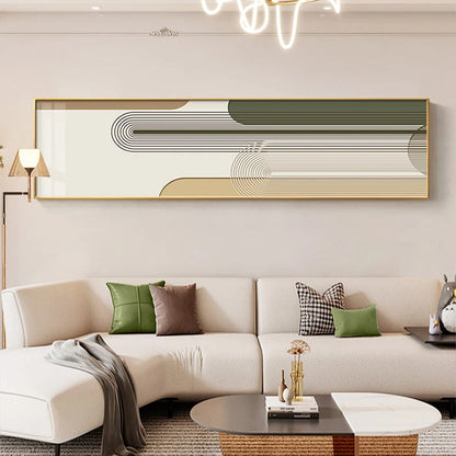 Geometric Curved Lines Earthy Tones Wall Art Fine Art Canvas Prints Modern Wide Format Pictures For Living Room Above The Sofa Art For Above The Bed | Kunsthaus Atelier-Homeandso