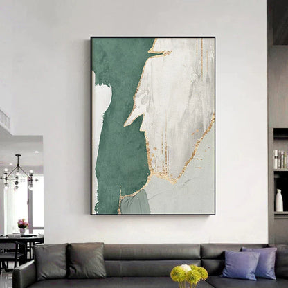 Green Brown Nordic Abstract Geomorphic Wall Art Fine Art Canvas Prints Pictures For Modern Apartment Living Room Home Office Art Decor | Kunsthaus Atelier-Homeandso