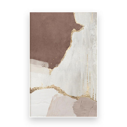 Green Brown Nordic Abstract Geomorphic Wall Art Fine Art Canvas Prints Pictures For Modern Apartment Living Room Home Office Art Decor | Kunsthaus Atelier-Homeandso